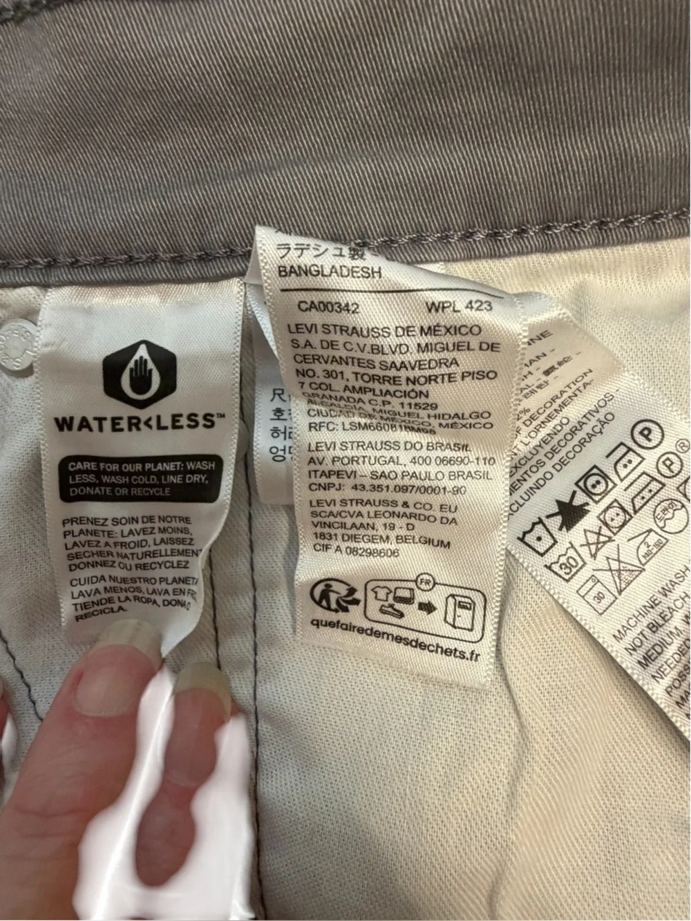 Levi's 511 Gray Slim Jeans with Tan Leather Patch